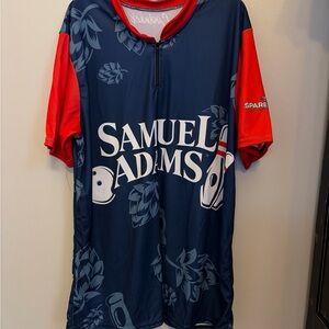Samuel Adams Men’s Short Sleeve Logo Tee - Navy & Red